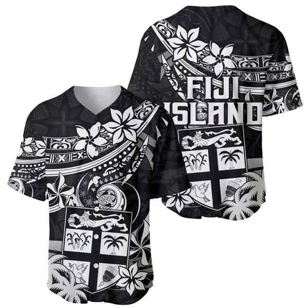 Fiji Islands Hoodie Coat of Arms Fijian Flower Polynesian Pattern Blue LT9 main image 0