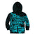 Fiji Islands Kid Hoodie Coat of Arms Fijian Flower Polynesian Pattern - Aqua LT9 - Polynesian Pride