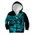 Fiji Islands Kid Hoodie Coat of Arms Fijian Flower Polynesian Pattern - Aqua LT9 - Polynesian Pride