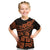 Fiji Islands Kid T Shirt Coat of Arms Fijian Flower Polynesian Pattern - Orange LT9 Orange - Polynesian Pride