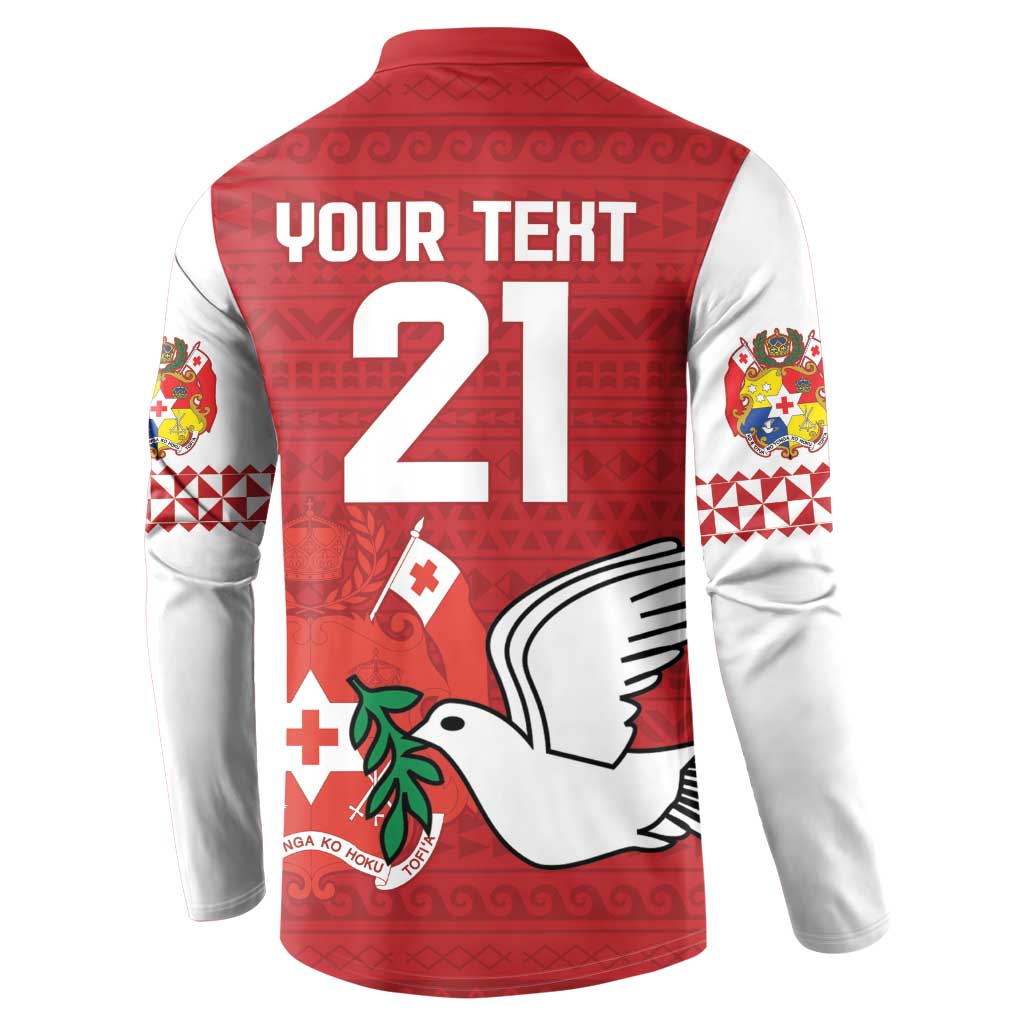 Custom Tonga Rugby Button Sweatshirt Mate Maa Kupesi Style