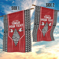 Custom Tonga Rugby Garden Flag Mate Maa Kupesi Style