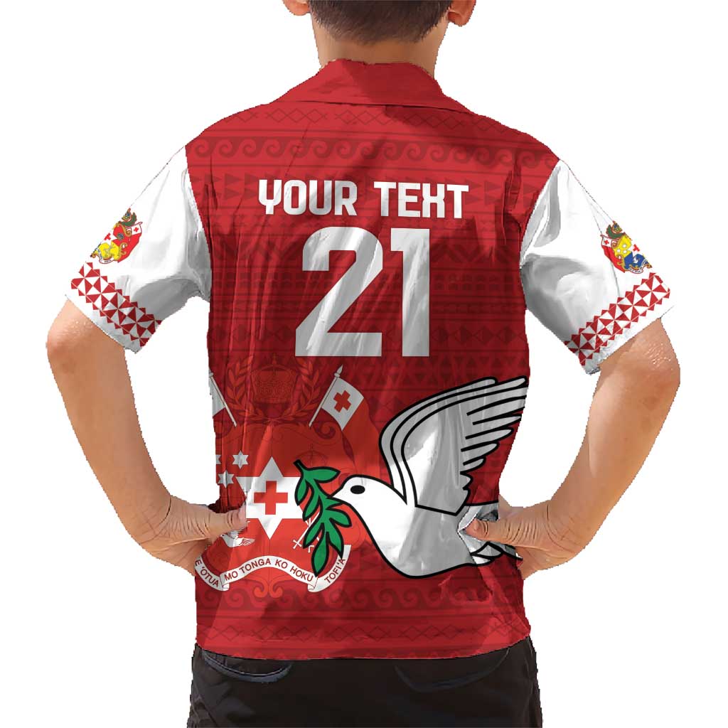 Custom Tonga Rugby Kid Hawaiian Shirt Mate Maa Kupesi Style