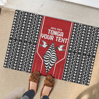 Custom Tonga Rugby Rubber Doormat Mate Maa Kupesi Style