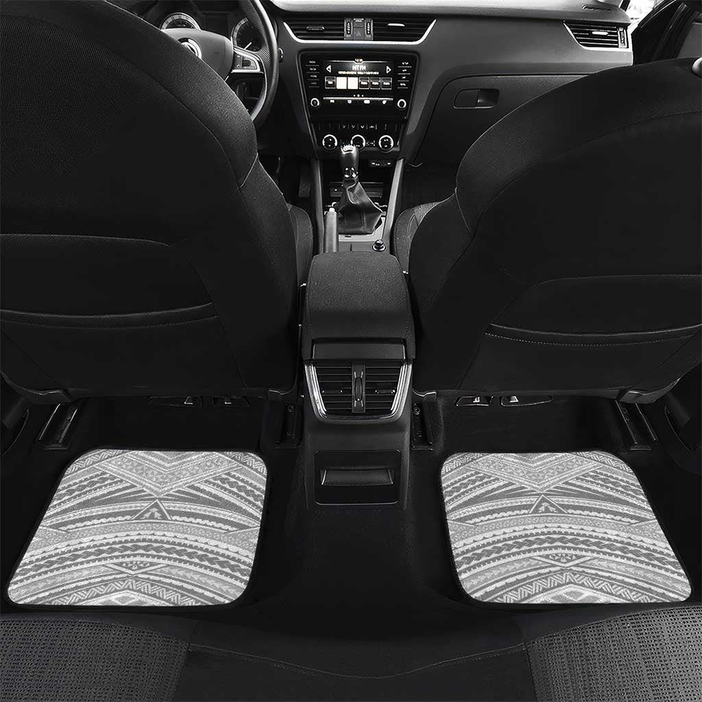 American Samoa White Sunday Car Mats Polynesian Lotu Tamaiti - Polynesian Pride