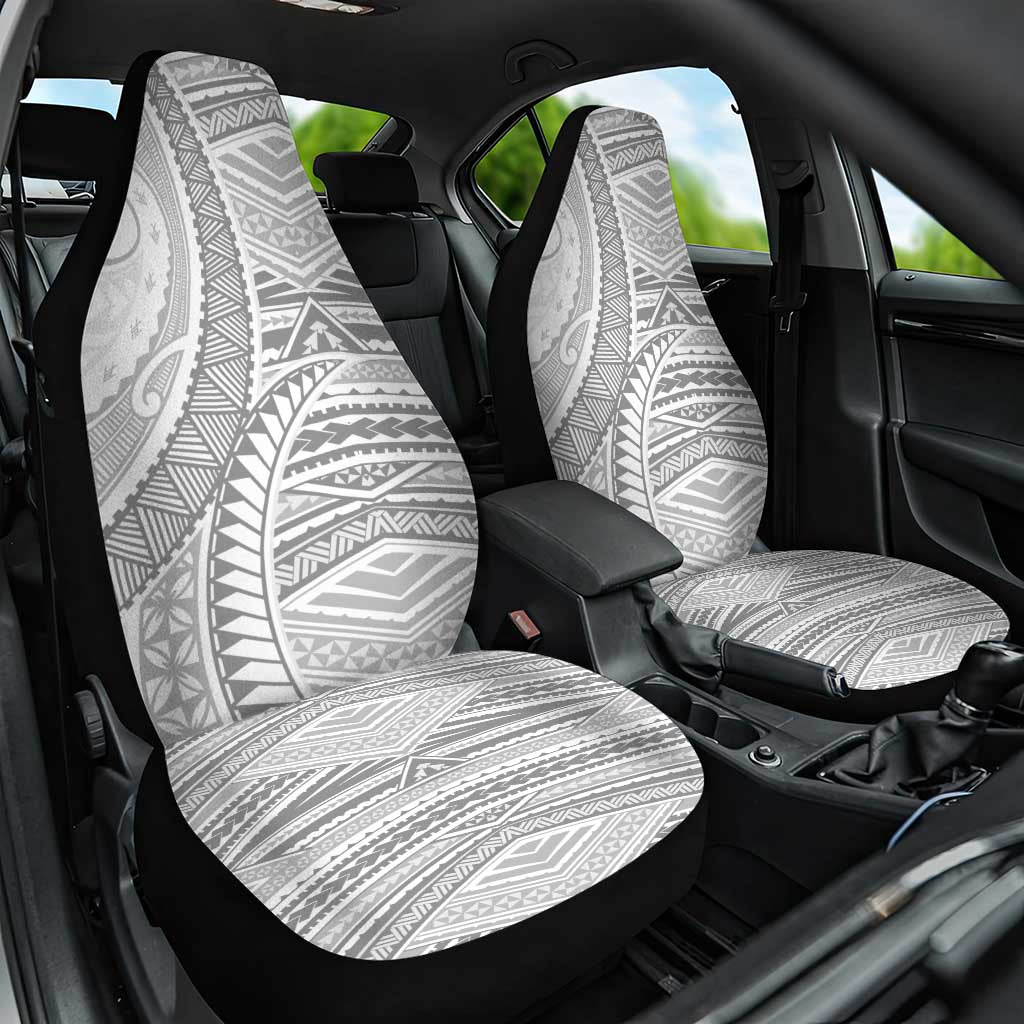 American Samoa White Sunday Car Seat Cover Polynesian Lotu Tamaiti - Polynesian Pride