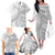 American Samoa White Sunday Family Matching Off The Shoulder Long Sleeve Dress and Hawaiian Shirt Polynesian Lotu Tamaiti - Polynesian Pride