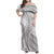 American Samoa White Sunday Family Matching Off Shoulder Maxi Dress and Hawaiian Shirt Polynesian Lotu Tamaiti - Polynesian Pride