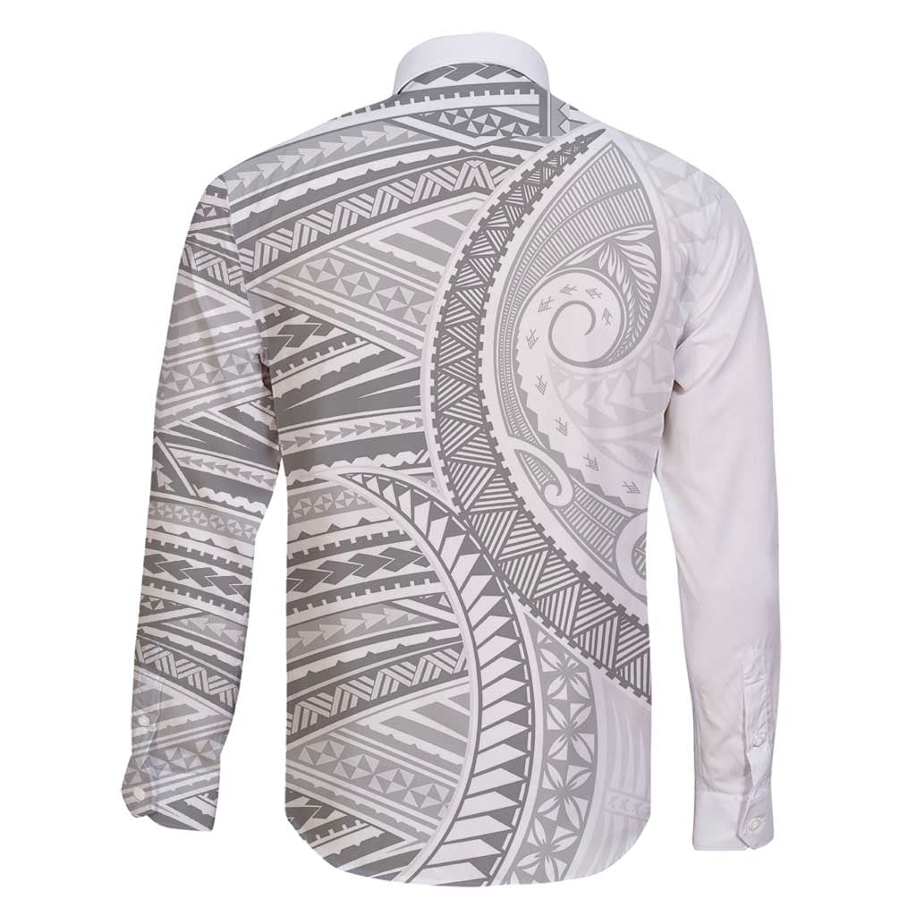 American Samoa White Sunday Family Matching Off Shoulder Short Dress and Hawaiian Shirt Polynesian Lotu Tamaiti - Polynesian Pride