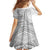 American Samoa White Sunday Family Matching Summer Maxi Dress and Hawaiian Shirt Polynesian Lotu Tamaiti - Polynesian Pride
