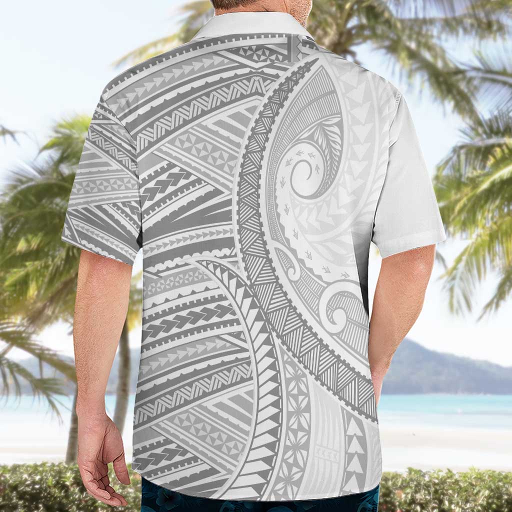American Samoa White Sunday Hawaiian Shirt Polynesian Lotu Tamaiti - Polynesian Pride