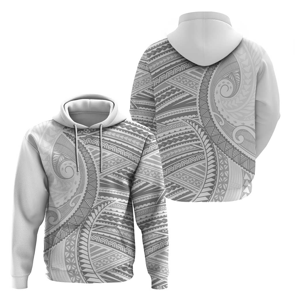 American Samoa White Sunday Hoodie Polynesian Lotu Tamaiti - Polynesian Pride