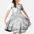 American Samoa White Sunday Kid Short Sleeve Dress Polynesian Lotu Tamaiti - Polynesian Pride
