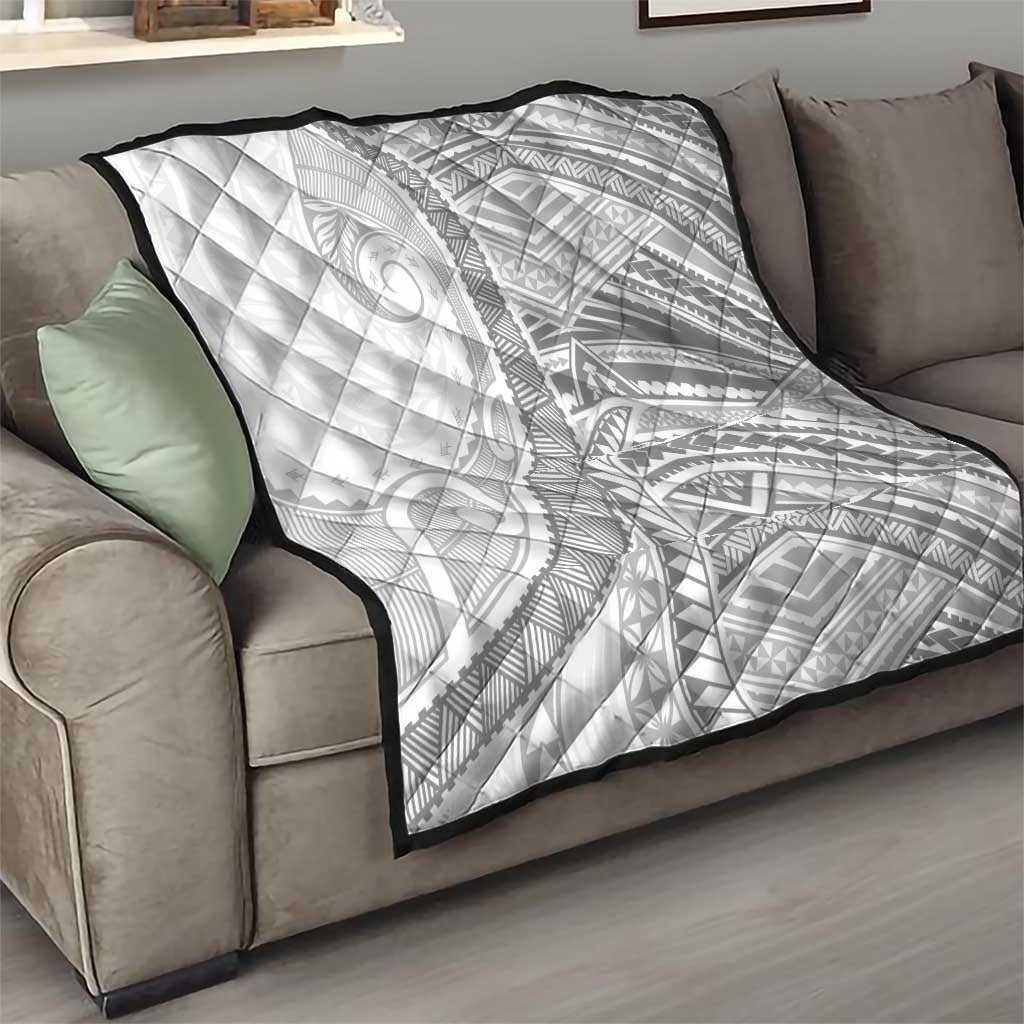 American Samoa White Sunday Quilt Polynesian Lotu Tamaiti - Polynesian Pride
