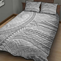 American Samoa White Sunday Quilt Bed Set Polynesian Lotu Tamaiti - Polynesian Pride