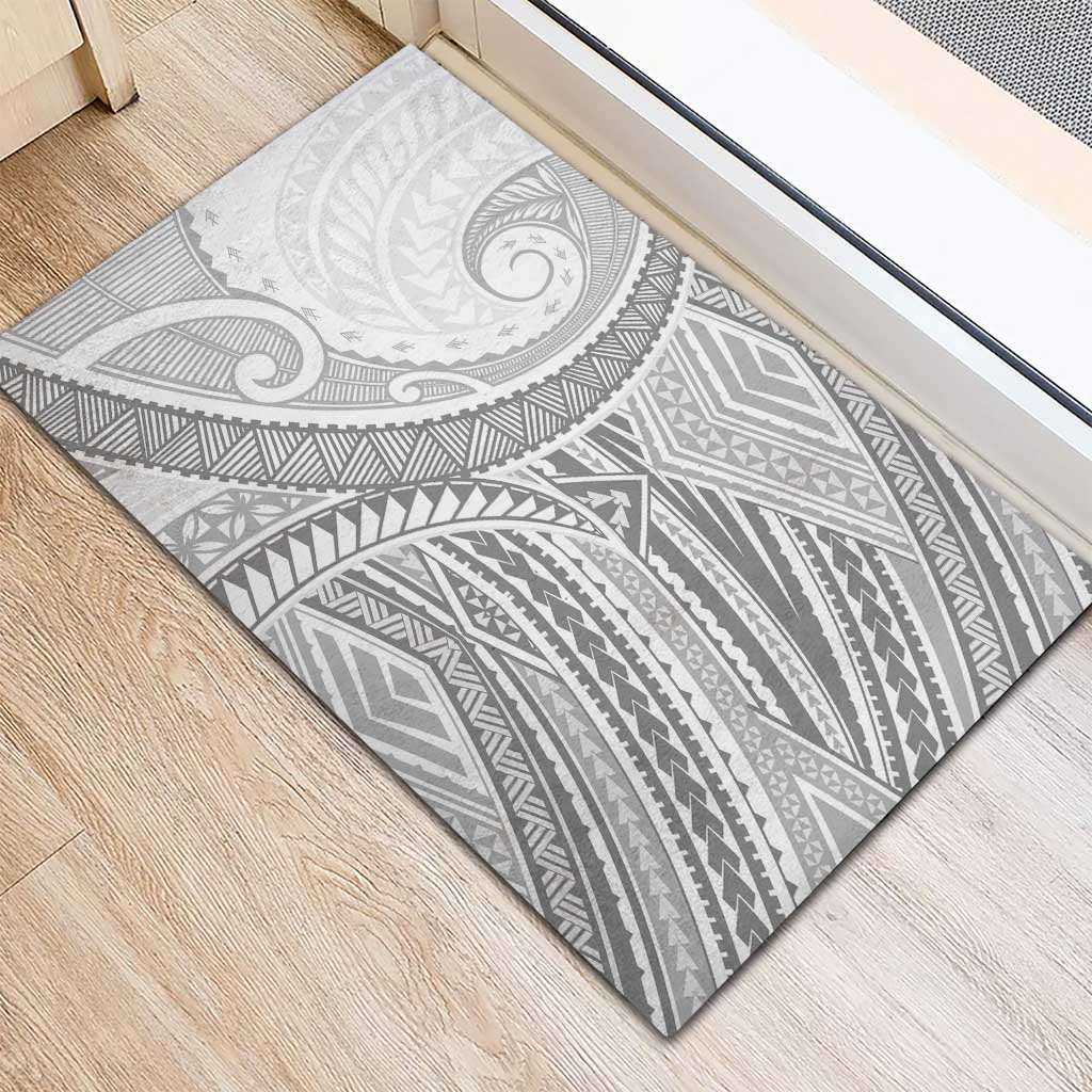 American Samoa White Sunday Rubber Doormat Polynesian Lotu Tamaiti LT9 - Polynesian Pride