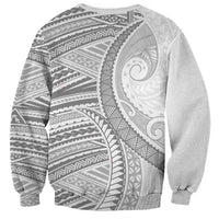 American Samoa White Sunday Sweatshirt Polynesian Lotu Tamaiti - Polynesian Pride