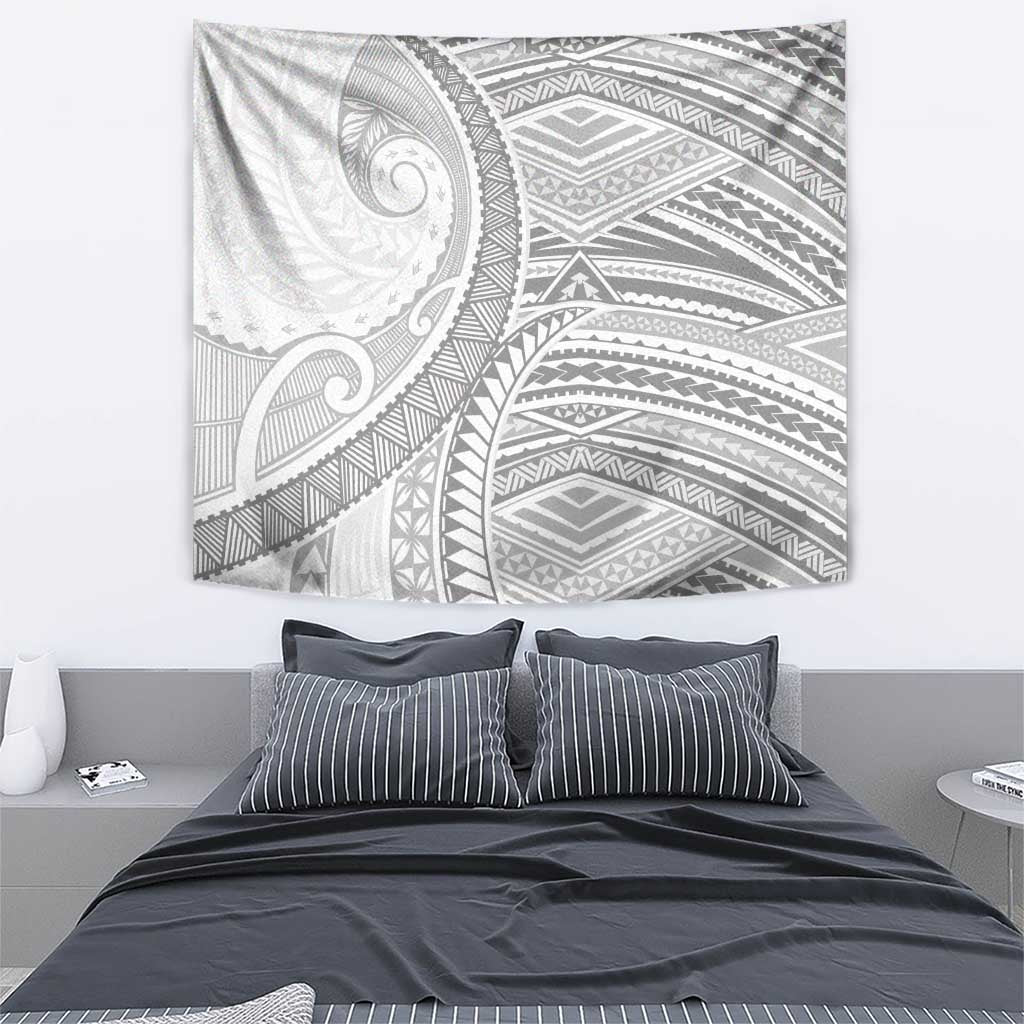 American Samoa White Sunday Tapestry Polynesian Lotu Tamaiti - Polynesian Pride