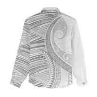 American Samoa White Sunday Women Casual Shirt Polynesian Lotu Tamaiti - Polynesian Pride