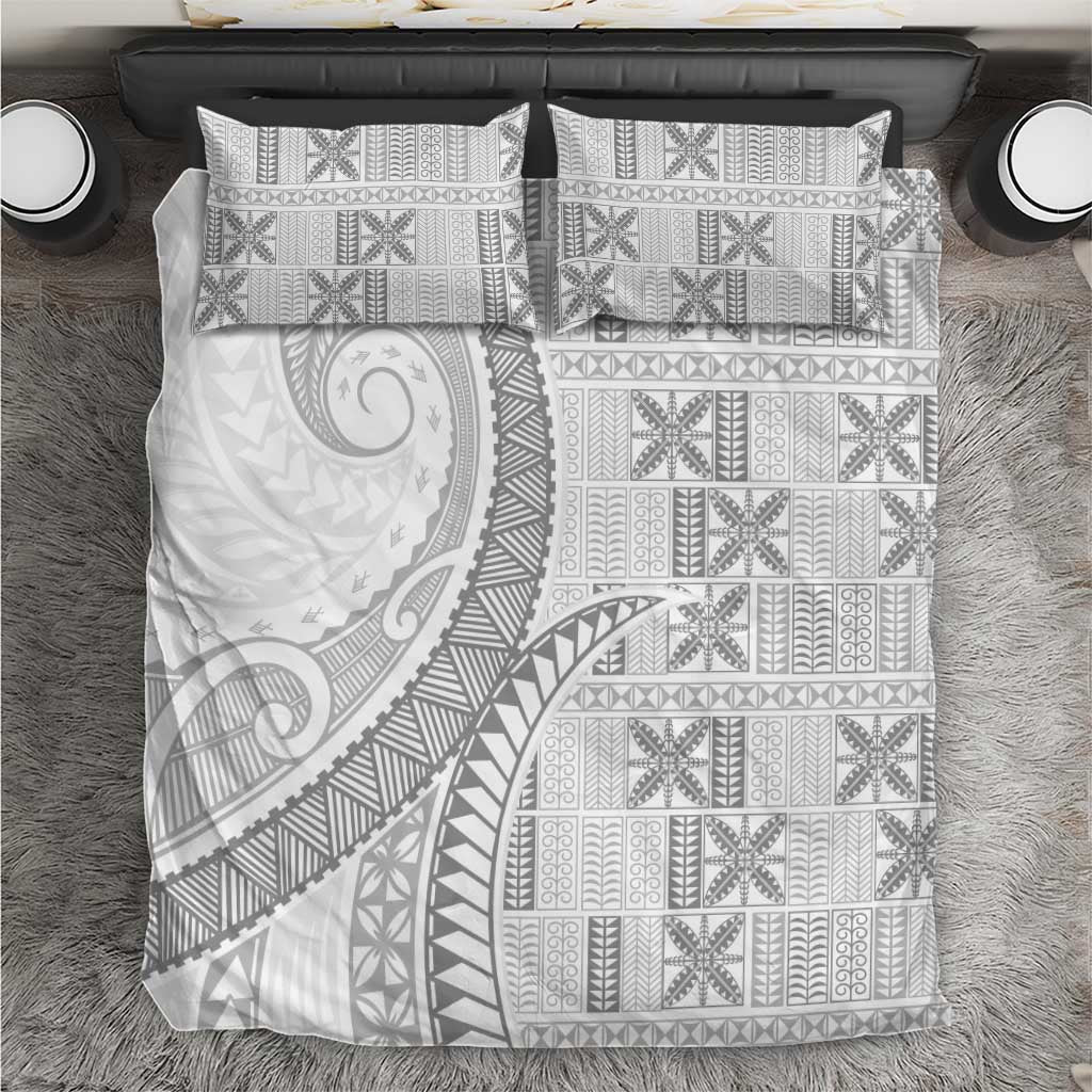 Niue White Sunday Bedding Set Niuean Lotu Tamaiti Hiapo Pattern - Polynesian Pride