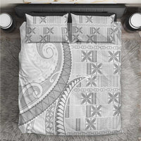 Niue White Sunday Bedding Set Niuean Lotu Tamaiti Hiapo Pattern - Polynesian Pride