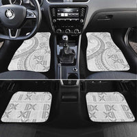 Niue White Sunday Car Mats Niuean Lotu Tamaiti Hiapo Pattern - Polynesian Pride