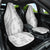 Niue White Sunday Car Seat Cover Niuean Lotu Tamaiti Hiapo Pattern - Polynesian Pride