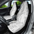 Niue White Sunday Car Seat Cover Niuean Lotu Tamaiti Hiapo Pattern - Polynesian Pride