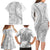 Niue White Sunday Family Matching Long Sleeve Bodycon Dress and Hawaiian Shirt Niuean Lotu Tamaiti Hiapo Pattern - Polynesian Pride