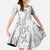 Niue White Sunday Family Matching Off Shoulder Maxi Dress and Hawaiian Shirt Niuean Lotu Tamaiti Hiapo Pattern - Polynesian Pride