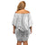 Niue White Sunday Family Matching Off Shoulder Short Dress and Hawaiian Shirt Niuean Lotu Tamaiti Hiapo Pattern - Polynesian Pride