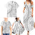 Niue White Sunday Family Matching Summer Maxi Dress and Hawaiian Shirt Niuean Lotu Tamaiti Hiapo Pattern - Polynesian Pride