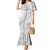 Niue White Sunday Mermaid Dress Niuean Lotu Tamaiti Hiapo Pattern - Polynesian Pride