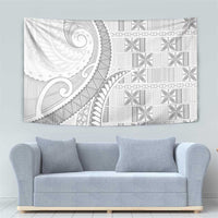 Niue White Sunday Tapestry Niuean Lotu Tamaiti Hiapo Pattern - Polynesian Pride
