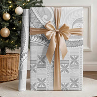 Niue White Sunday Wrapping Paper Niuean Lotu Tamaiti Hiapo Pattern - Polynesian Pride