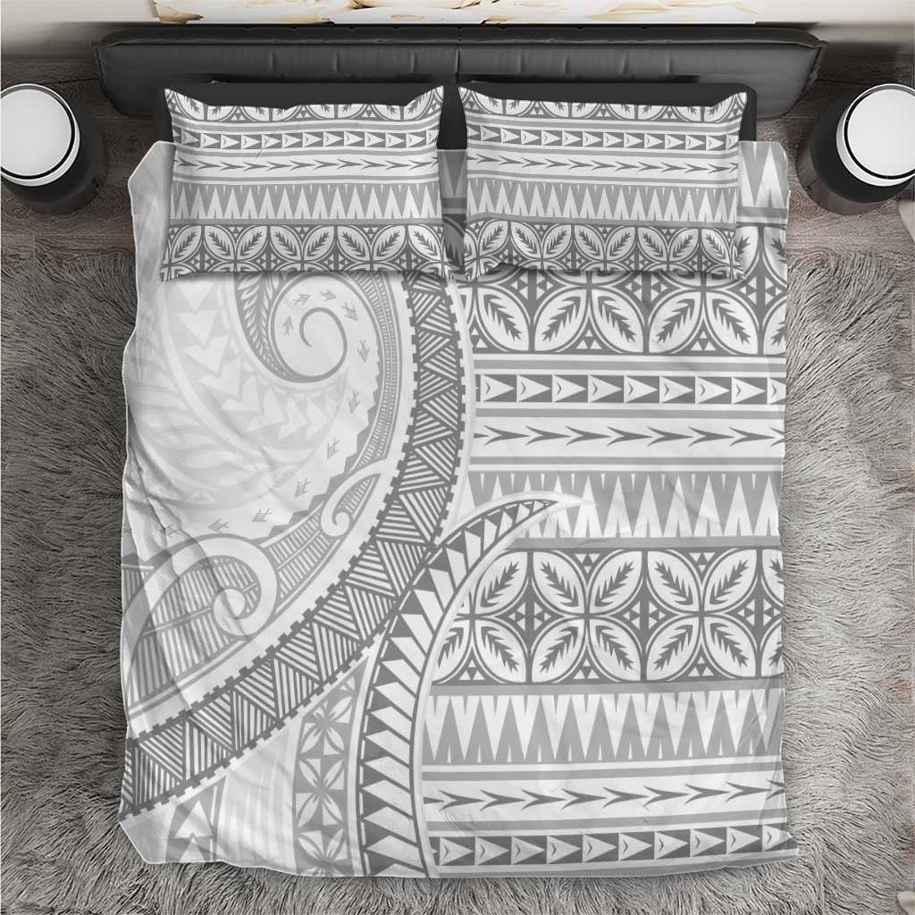 Polynesian White Sunday Bedding Set Lotu Tamaiti Melanesian Pattern LT9 White - Polynesian Pride
