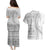 Polynesian White Sunday Couples Matching Puletasi and Hawaiian Shirt Lotu Tamaiti Melanesian Pattern - Polynesian Pride