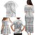 Polynesian White Sunday Family Matching Puletasi and Hawaiian Shirt Lotu Tamaiti Melanesian Pattern - Polynesian Pride