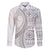 Polynesian White Sunday Family Matching Summer Maxi Dress and Hawaiian Shirt Lotu Tamaiti Melanesian Pattern - Polynesian Pride