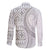 Polynesian White Sunday Family Matching Summer Maxi Dress and Hawaiian Shirt Lotu Tamaiti Melanesian Pattern - Polynesian Pride
