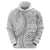 Polynesian White Sunday Hoodie Lotu Tamaiti Melanesian Pattern - Polynesian Pride