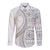 Polynesian White Sunday Long Sleeve Button Shirt Lotu Tamaiti Melanesian Pattern - Polynesian Pride