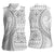 Polynesian White Sunday Women Sleeveless Polo Shirt Lotu Tamaiti Melanesian Pattern - Polynesian Pride