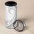 Samoa Siapo White Sunday 4 in 1 Can Cooler Tumbler Lotu Tamaiti Polynesian White Pattern - Polynesian Pride
