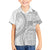 Samoa Siapo White Sunday Family Matching Off The Shoulder Long Sleeve Dress and Hawaiian Shirt Lotu Tamaiti Polynesian White Pattern - Polynesian Pride