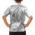 Samoa Siapo White Sunday Family Matching Off Shoulder Short Dress and Hawaiian Shirt Lotu Tamaiti Polynesian White Pattern - Polynesian Pride