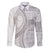Samoa Siapo White Sunday Family Matching Puletasi and Hawaiian Shirt Lotu Tamaiti Polynesian White Pattern - Polynesian Pride