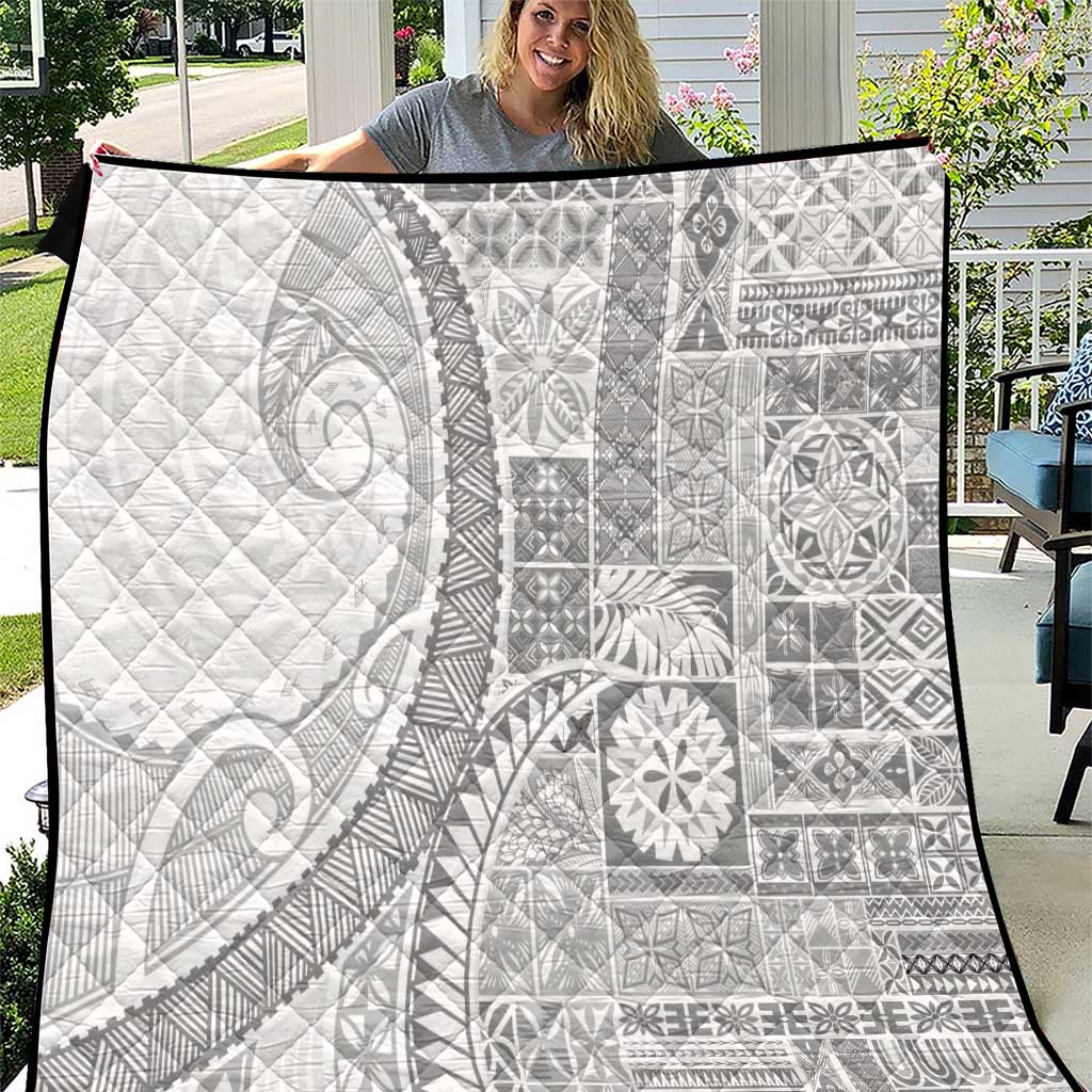 Samoa Siapo White Sunday Quilt Lotu Tamaiti Polynesian White Pattern LT9 White - Polynesian Pride