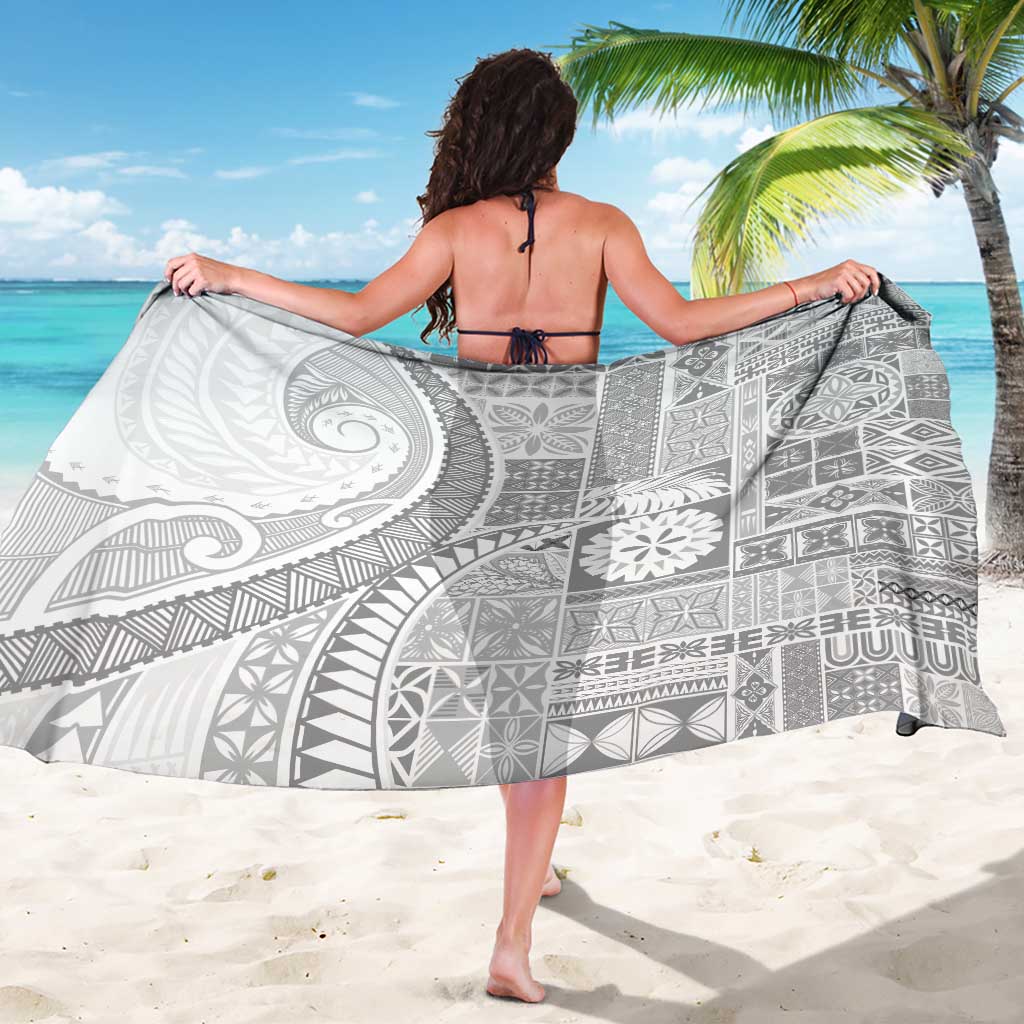 Samoa Siapo White Sunday Sarong Lotu Tamaiti Polynesian White Pattern - Polynesian Pride