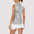 Samoa Siapo White Sunday Women Sleeveless Polo Shirt Lotu Tamaiti Polynesian White Pattern - Polynesian Pride